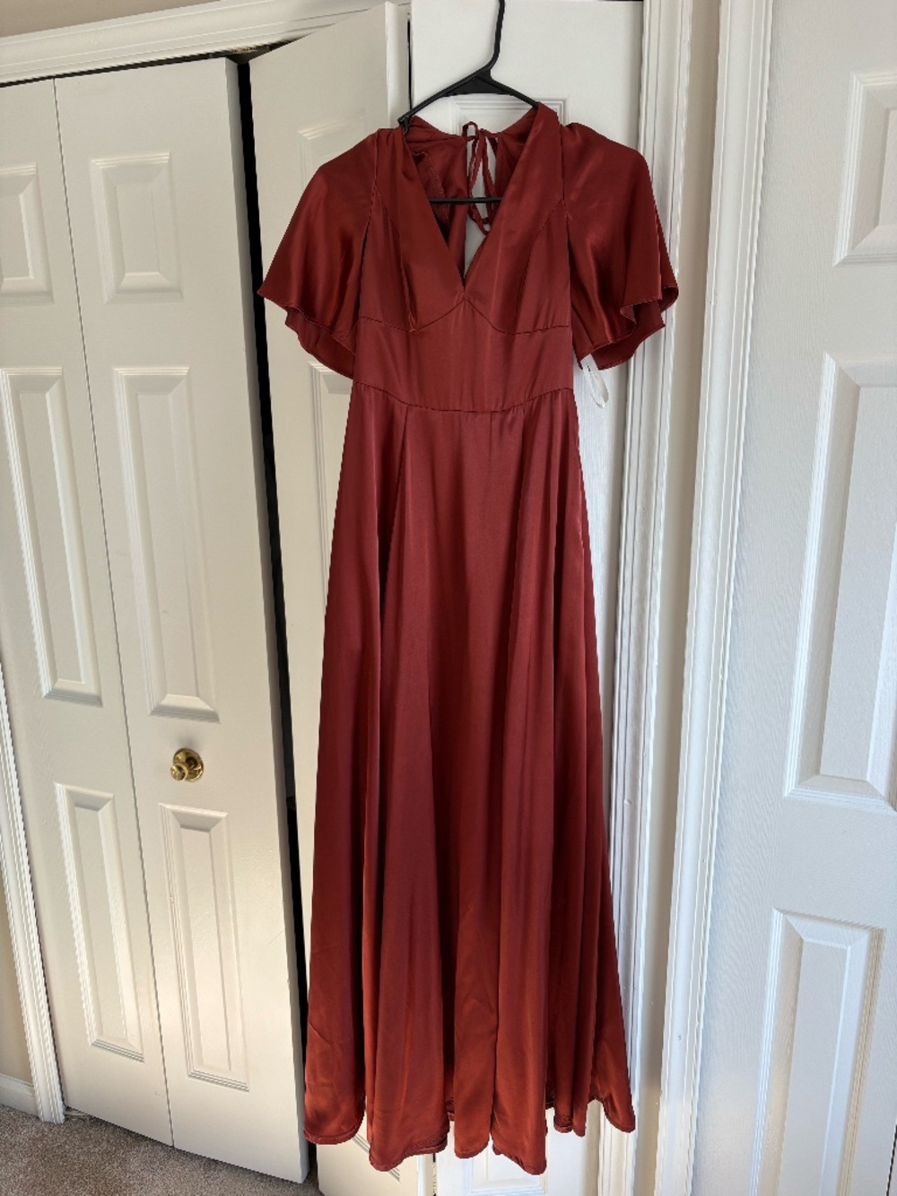 David's Bridal Cinnamon Bridesmaid Dress
